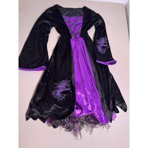 Witch‎ Costume Purple & Black Witch Costume Halloween ~  Youth Small